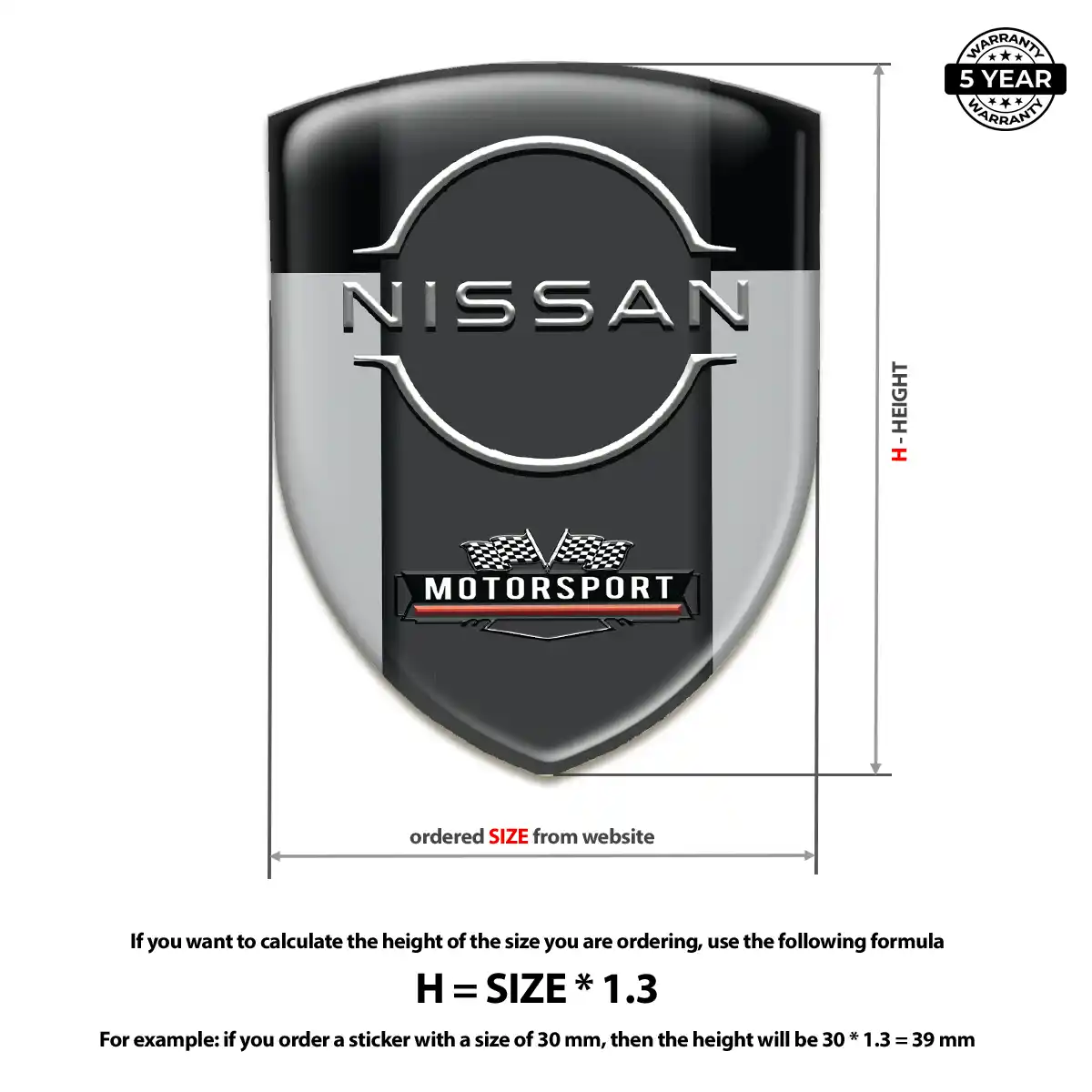 Nissan Gel Badge Sticker Resin Elite
