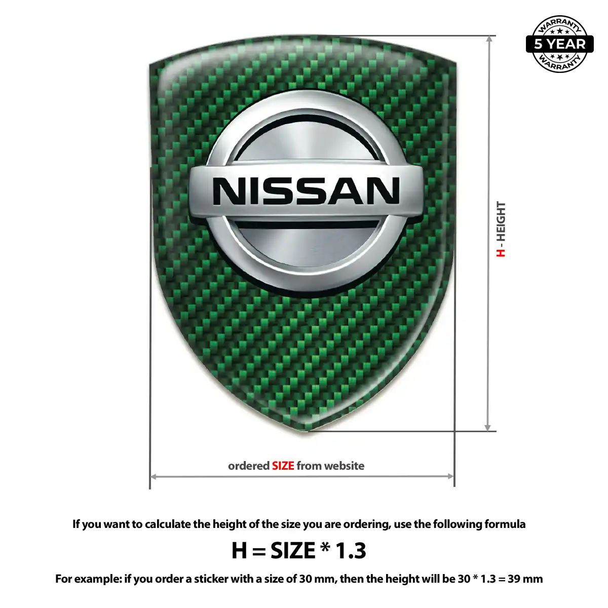 Nissan Gel Badge Sticker Street Tuning