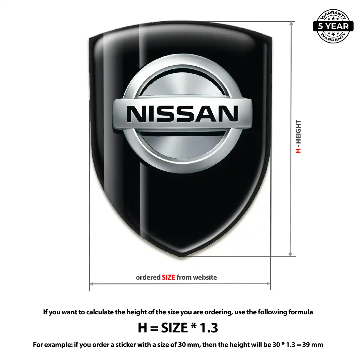 Nissan Gel Emblem Sticker Cabin Style