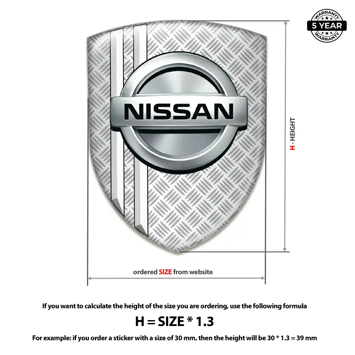 Nissan Gel Emblem Sticker Deluxe Edition