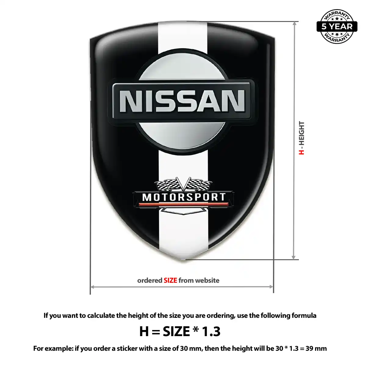 Nissan Gel Emblem Sticker Elite Edition