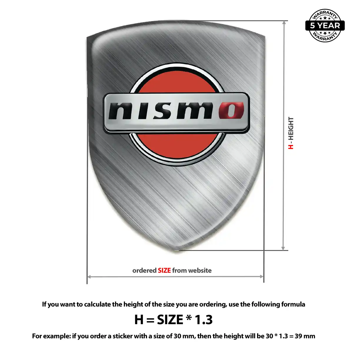 Nissan Gel Emblem Sticker Elite Finish