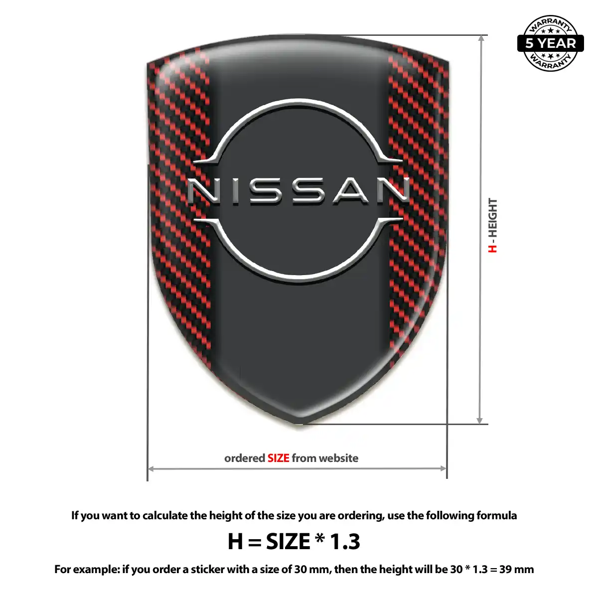 Nissan Gel Emblem Sticker Exterior Luxe