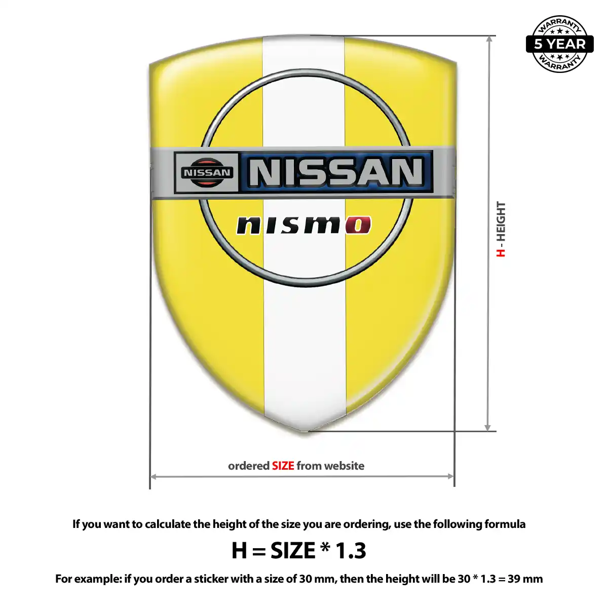 Nissan Gel Emblem Sticker Interior Elegance