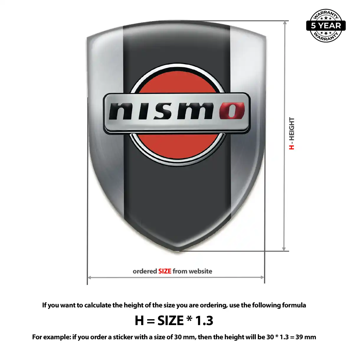 Nissan Gel Emblem Sticker Interior Luxe