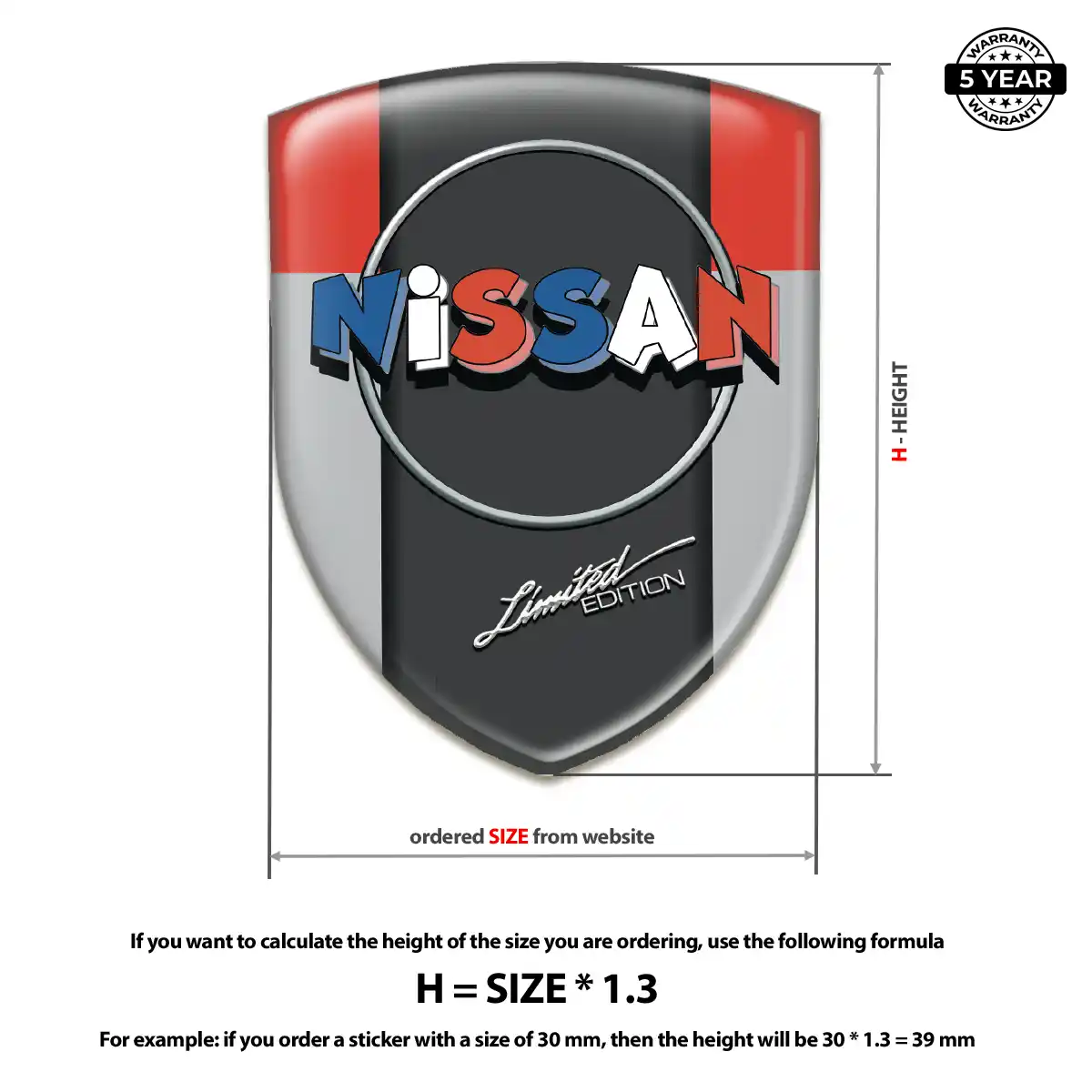 Nissan Gel Emblem Sticker Outer Style