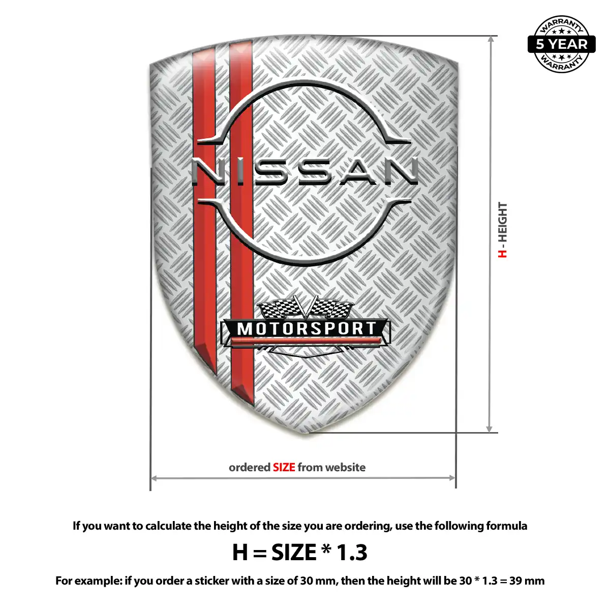 Nissan Gel Emblem Sticker Premium Dome