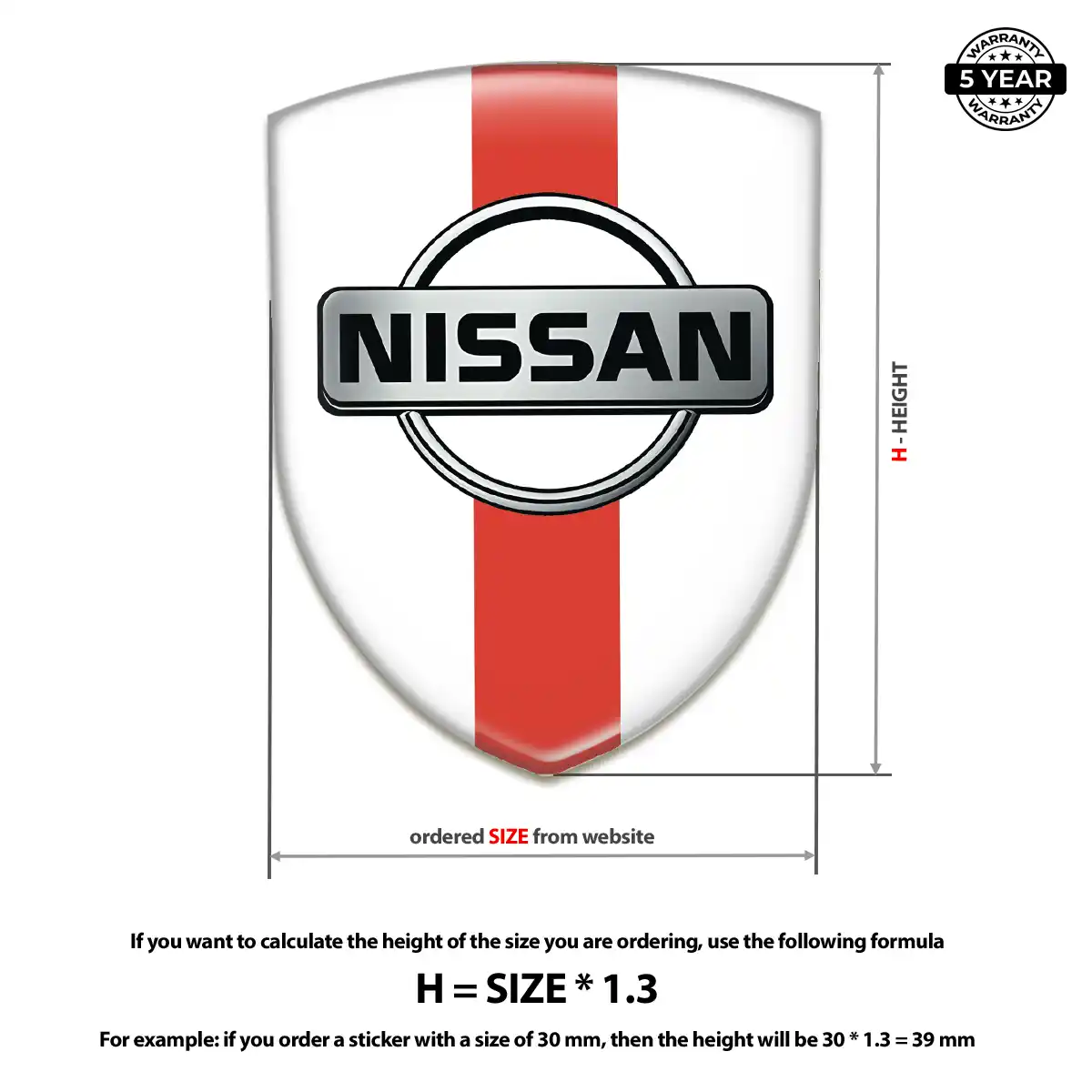 Nissan Gel Emblem Sticker Prestige Line