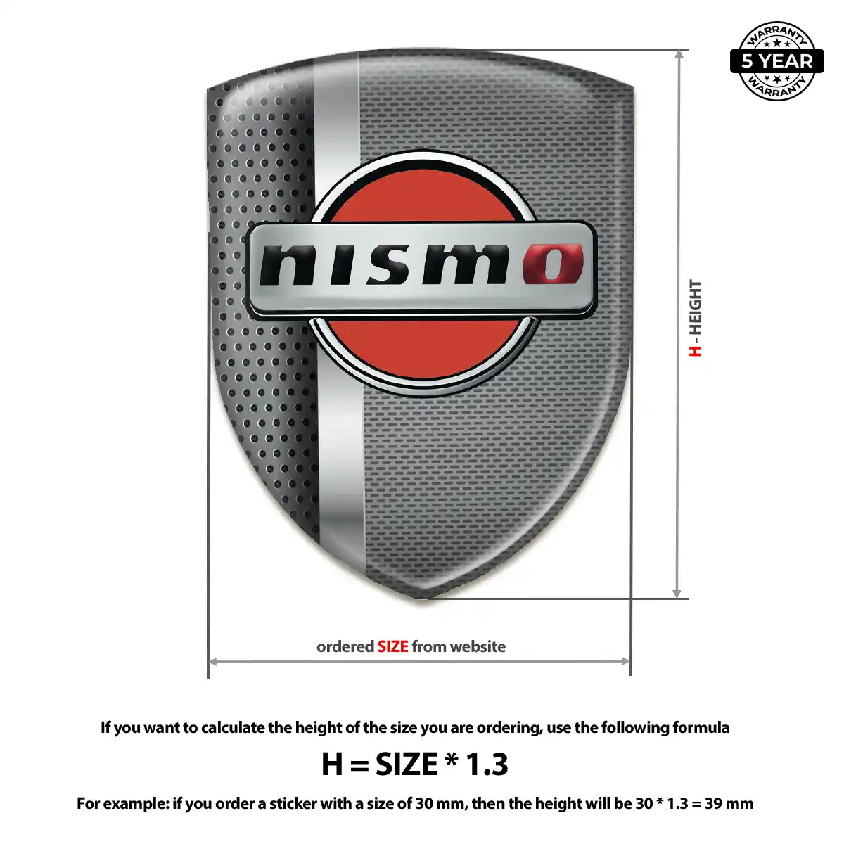 Nissan Gel Emblem Sticker Prime Quality
