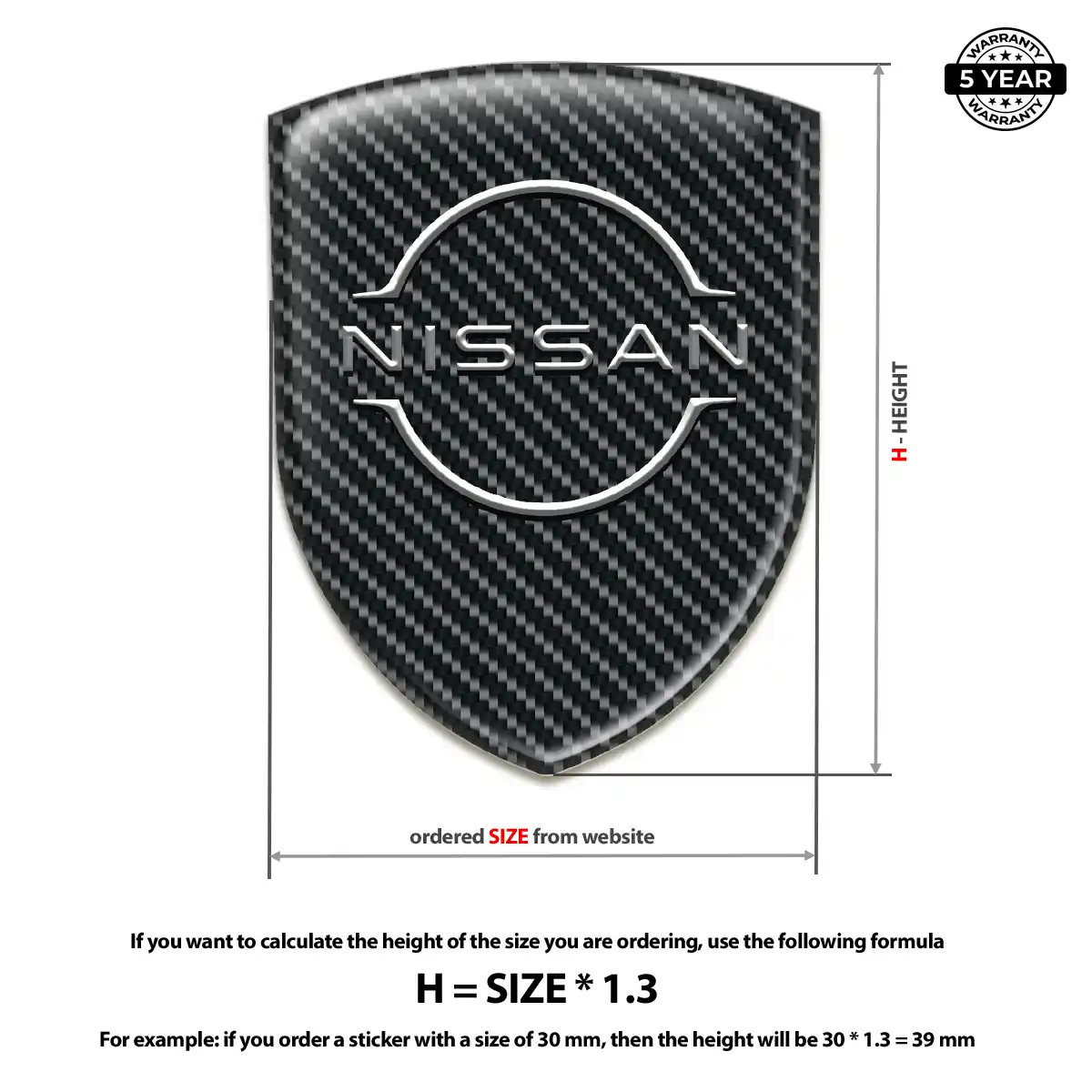 Nissan Gel Emblem Sticker Refined Design