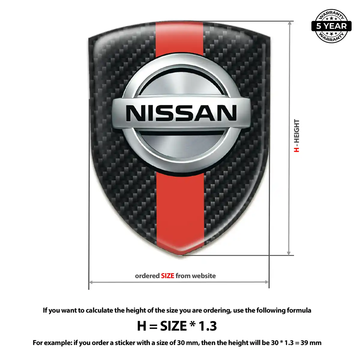 Nissan Gel Emblem Sticker Resin Elite