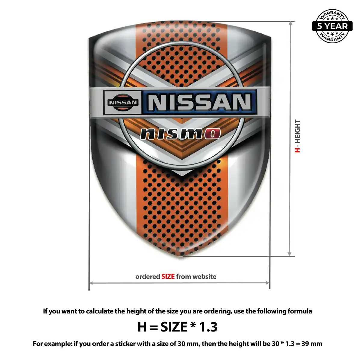 Nissan Gel Emblem Sticker Resin Luxe