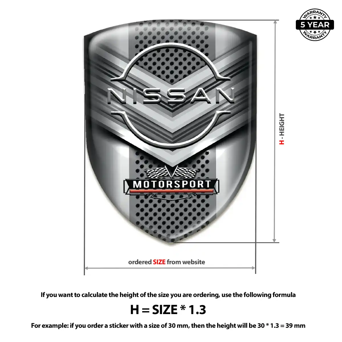 Nissan Gel Emblem Sticker Signature Grade