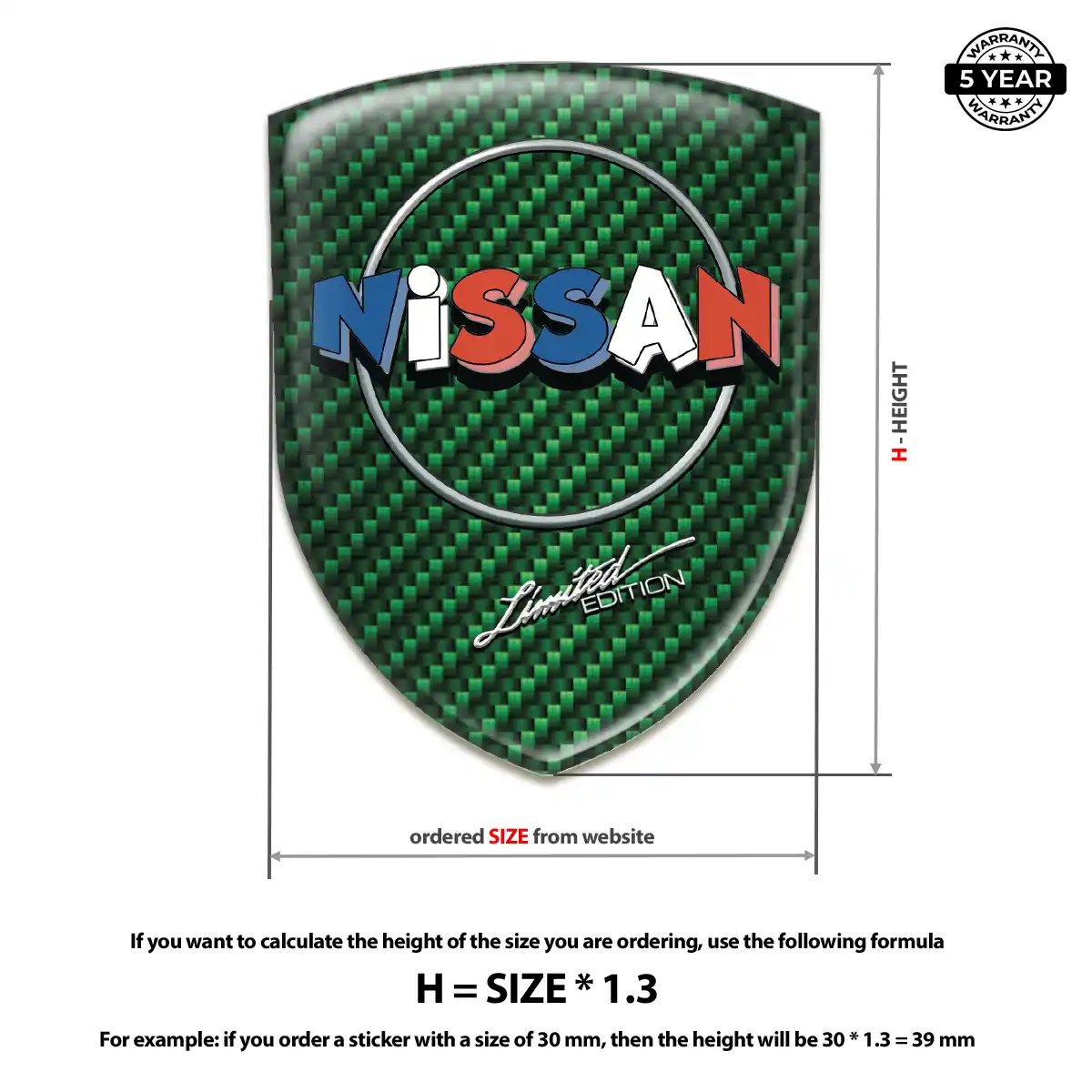 Nissan Gel Emblem Sticker Street Tuning
