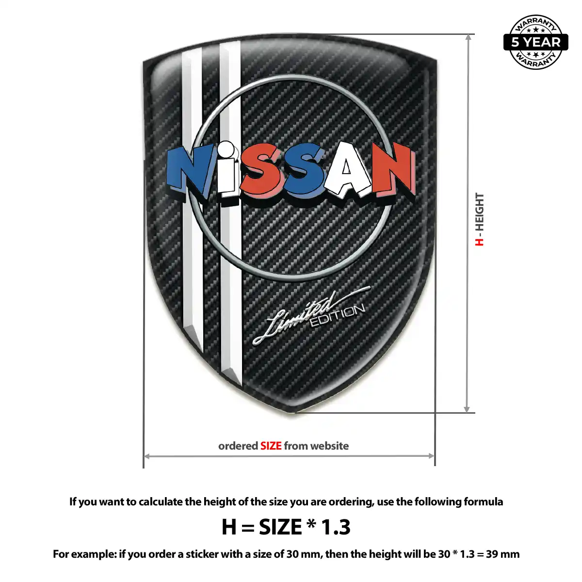 Nissan Gel Emblem Sticker Superior Craft