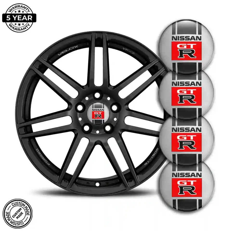 Nissan GTR Badge Emblems Center Cap Self-Adhesive Sleek Style