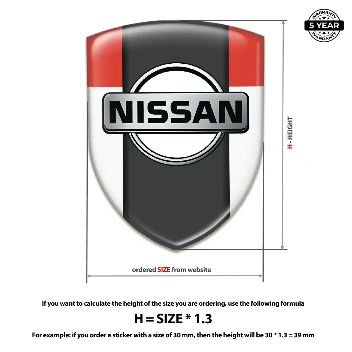 Nissan Logo Badge Premium Dome