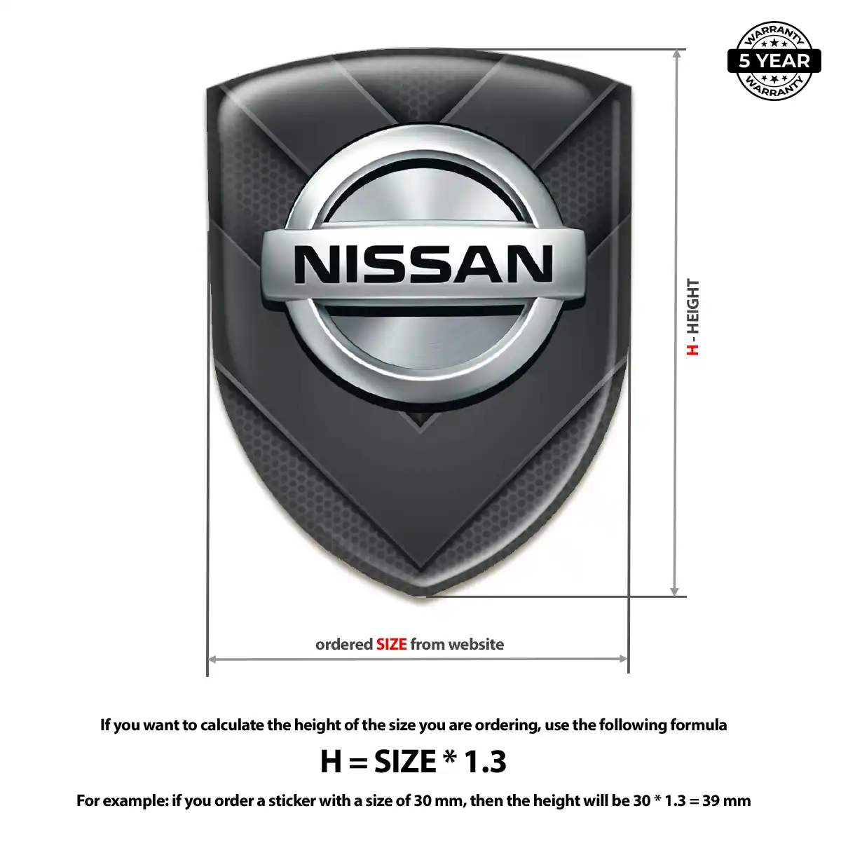 Nissan Logo Badge Resin Luxe