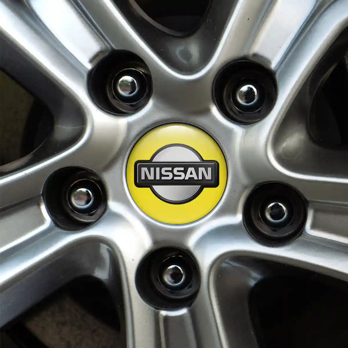 Nissan Logo Silicone Emblem Self-Adhesive Sleek Style