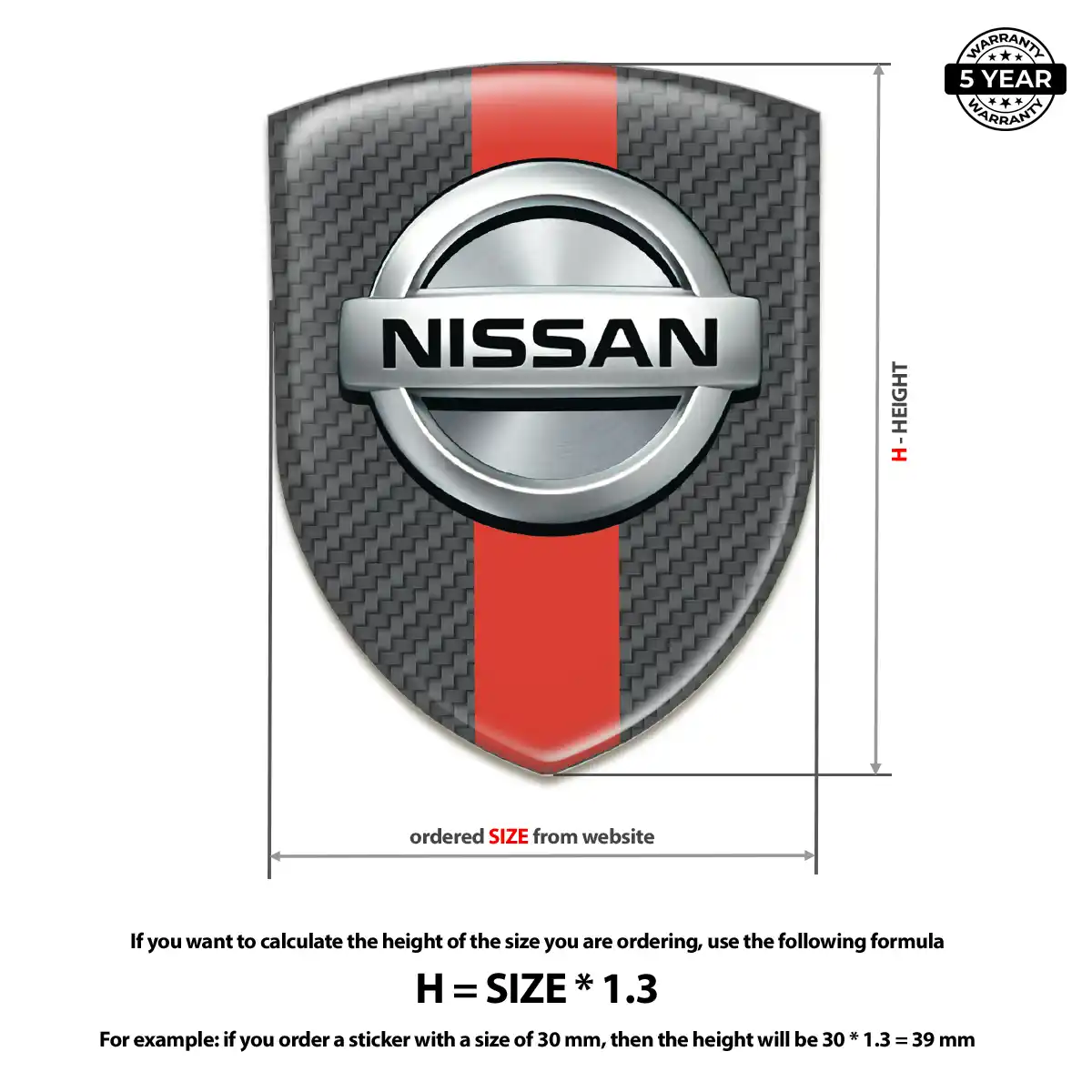 Nissan Logo Sticker Premium Dome