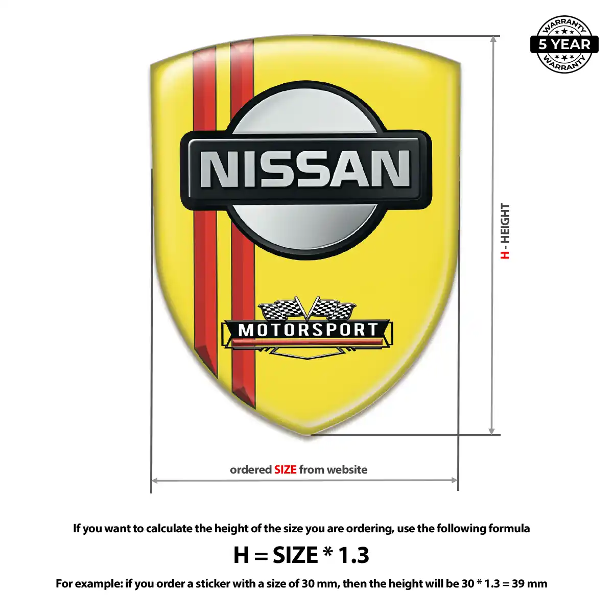 Nissan Logo Sticker Resin Elite