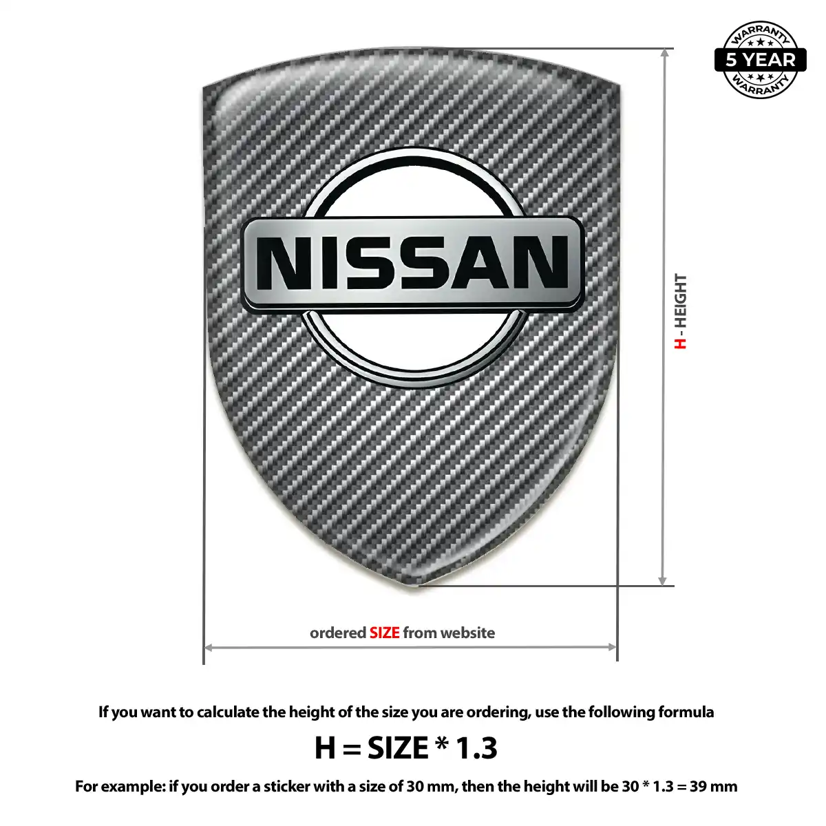 Nissan Logo Sticker Resin Luxe