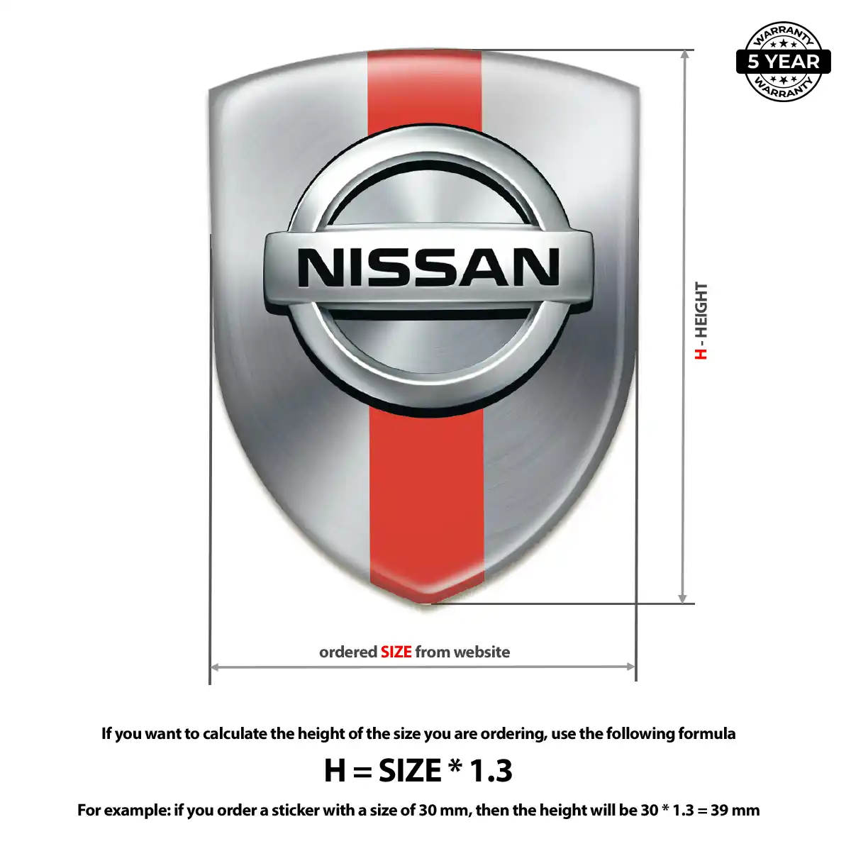 Nissan Polyurethane Domed Sticker Deluxe Edition