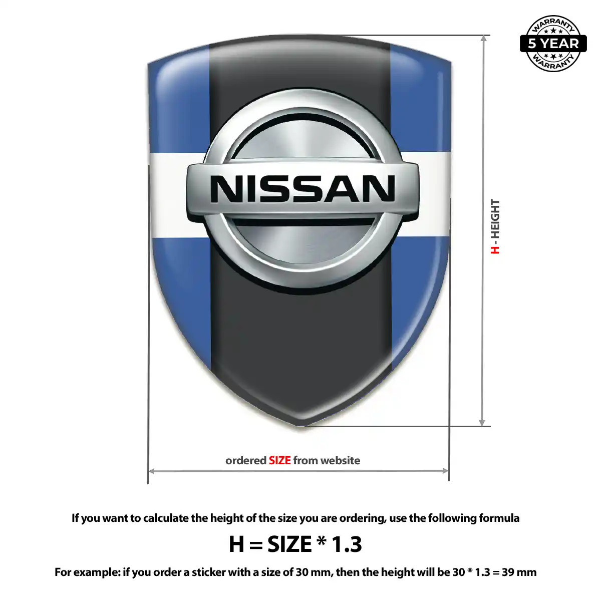 Nissan Polyurethane Domed Sticker Elite Edition