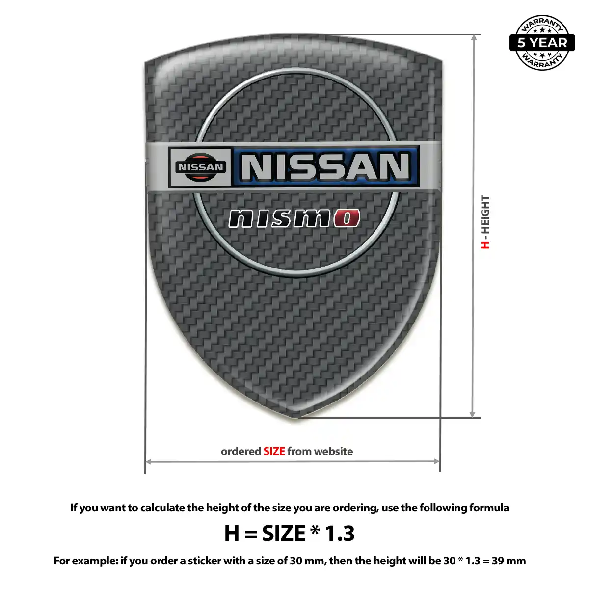 Nissan Polyurethane Domed Sticker Exclusive Series