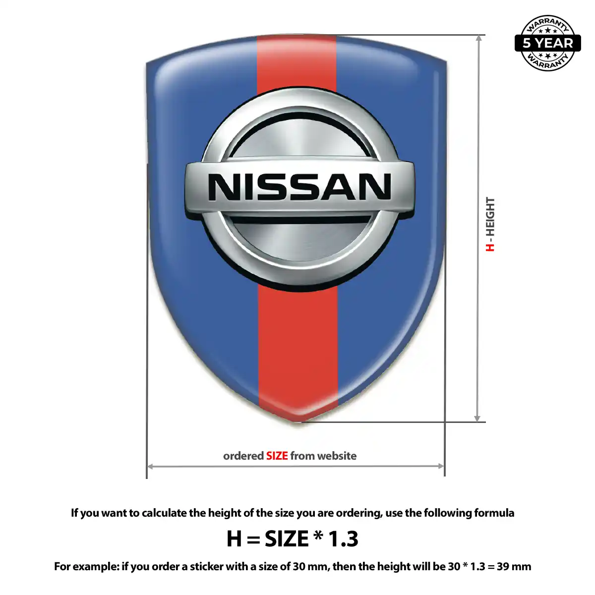 Nissan Polyurethane Domed Sticker Noble Edition