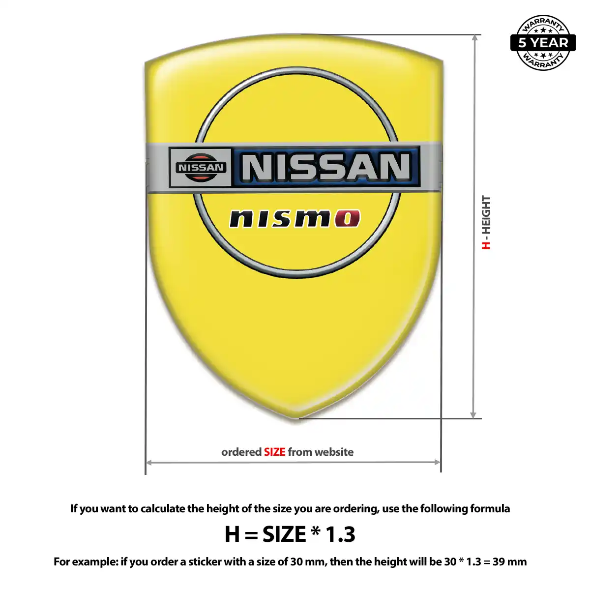 Nissan Polyurethane Domed Sticker Prestige Line