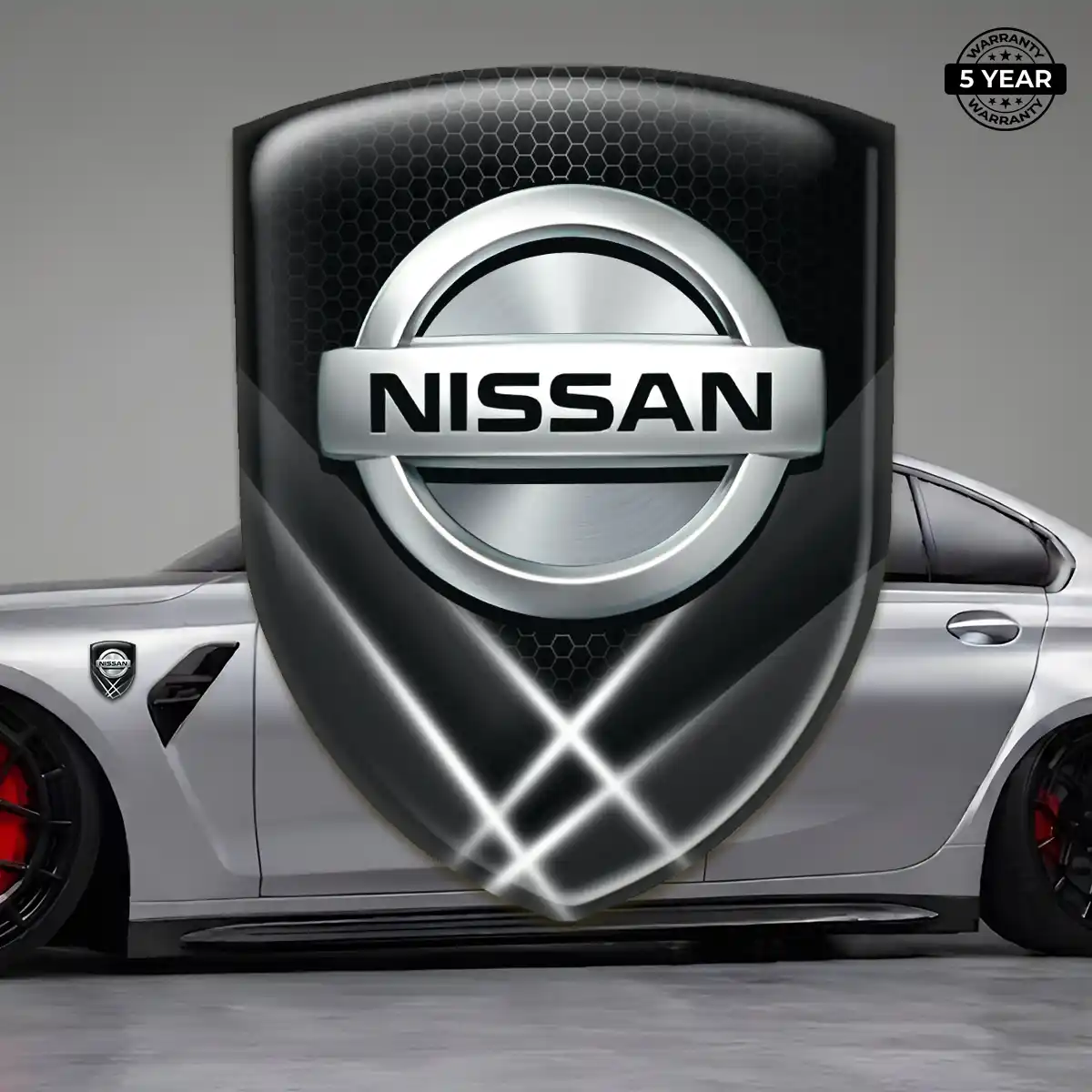 Nissan Polyurethane Domed Sticker Sleek Style