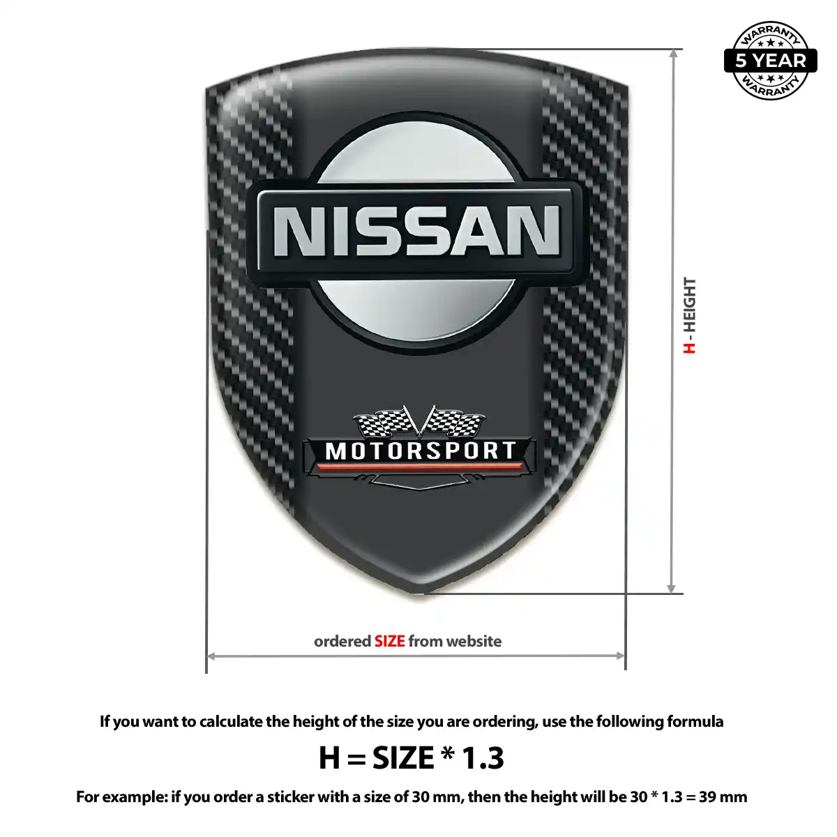 Nissan Resin Badge Sticker Elite Edition