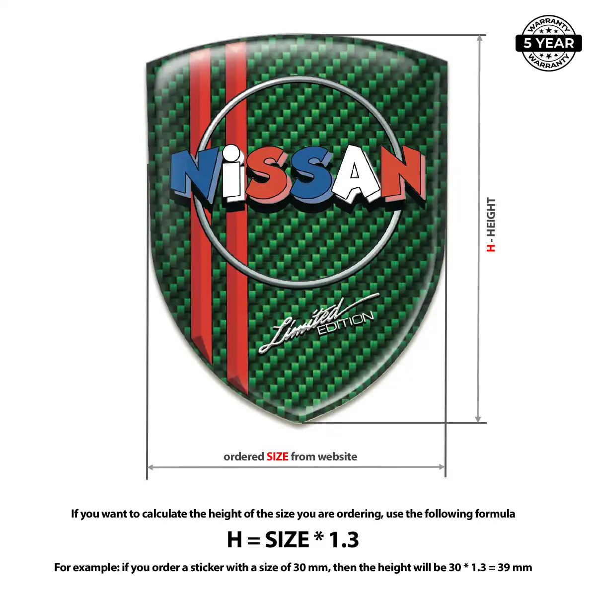 Nissan Resin Badge Sticker Exclusive Series