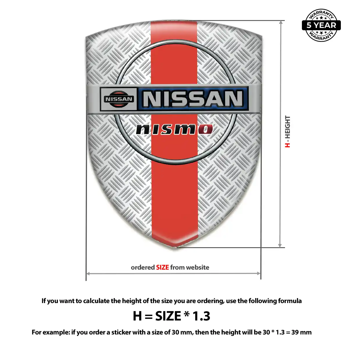 Nissan Resin Badge Sticker Exterior Luxe