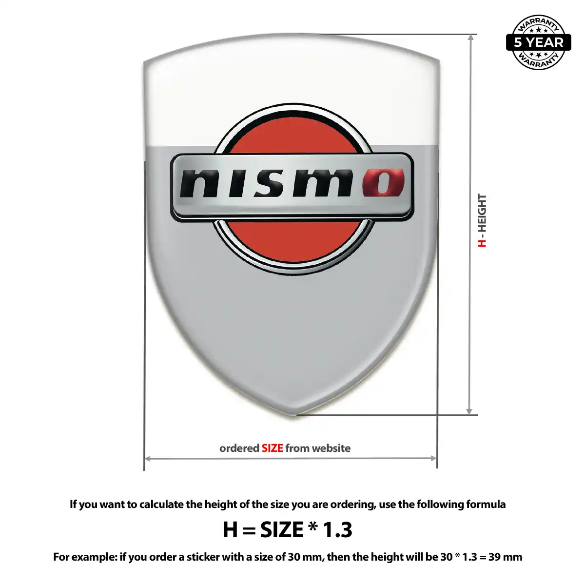 Nissan Resin Badge Sticker Interior Luxe