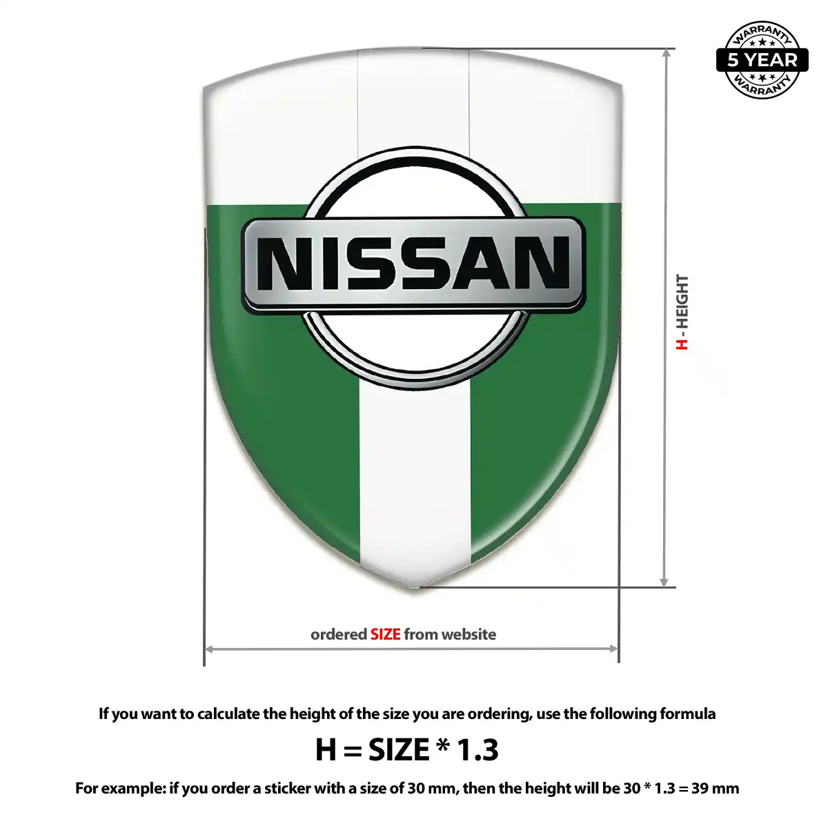 Nissan Resin Badge Sticker Noble Edition