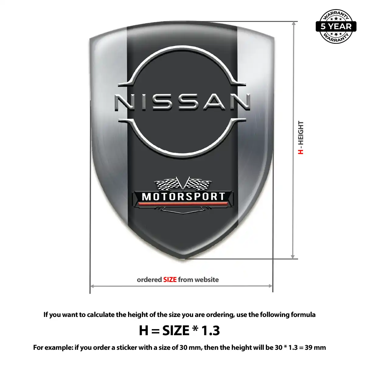 Nissan Resin Badge Sticker Prestige Line