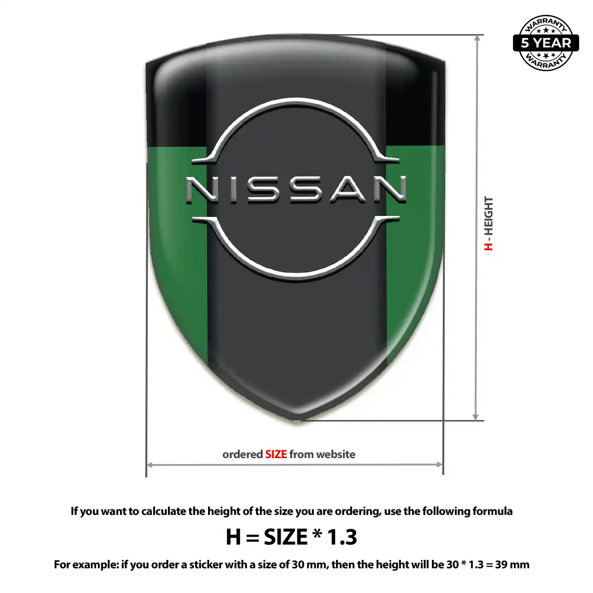 Nissan Resin Badge Sticker Prime Quality