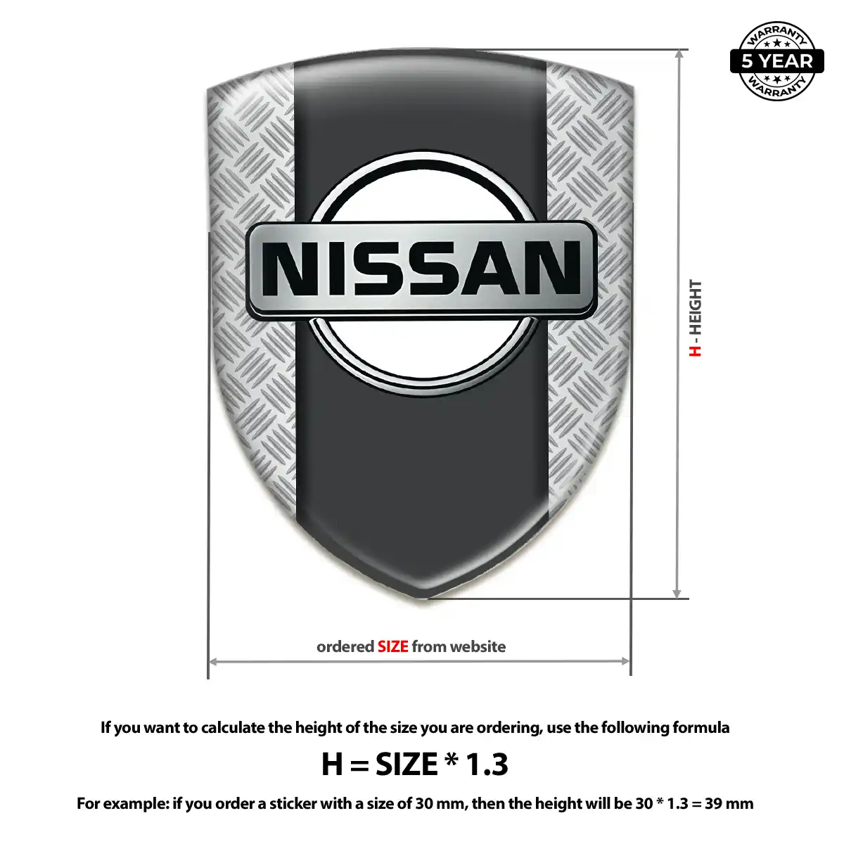 Nissan Resin Badge Sticker Refined Design