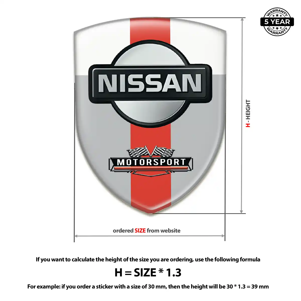 Nissan Resin Badge Sticker Resin Elite