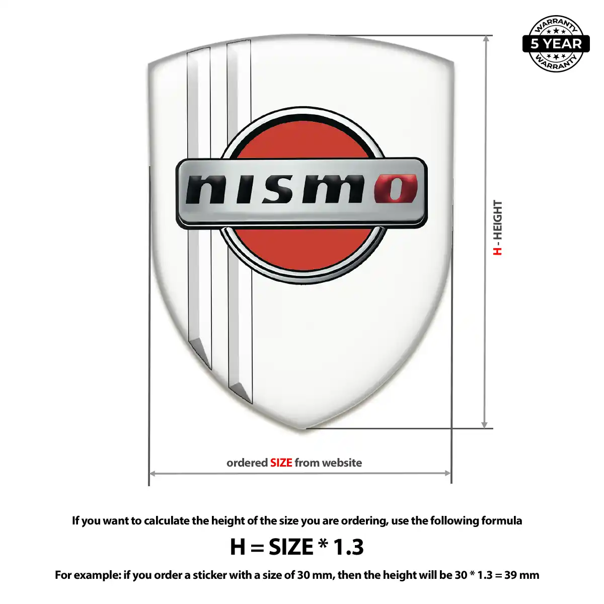 Nissan Resin Badge Sticker Resin Luxe