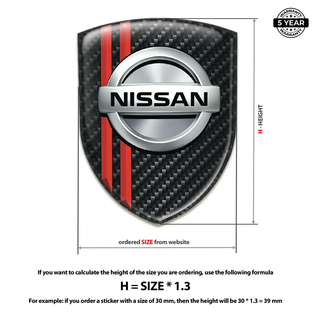 Nissan Resin Badge Sticker Signature Grade