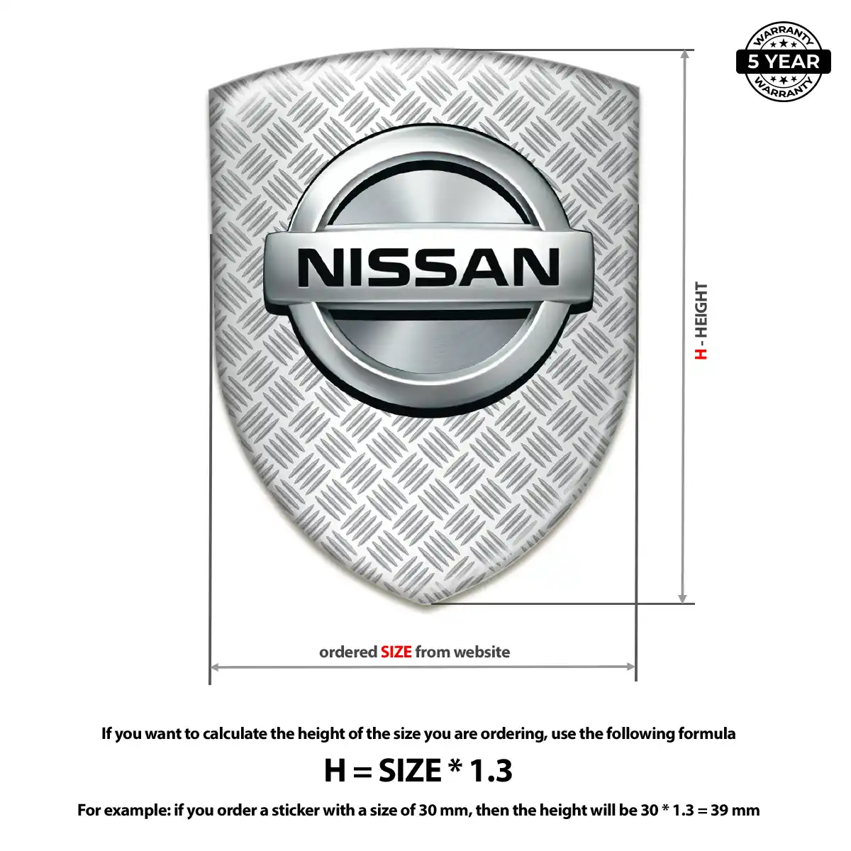Nissan Resin Badge Sticker Sleek Style
