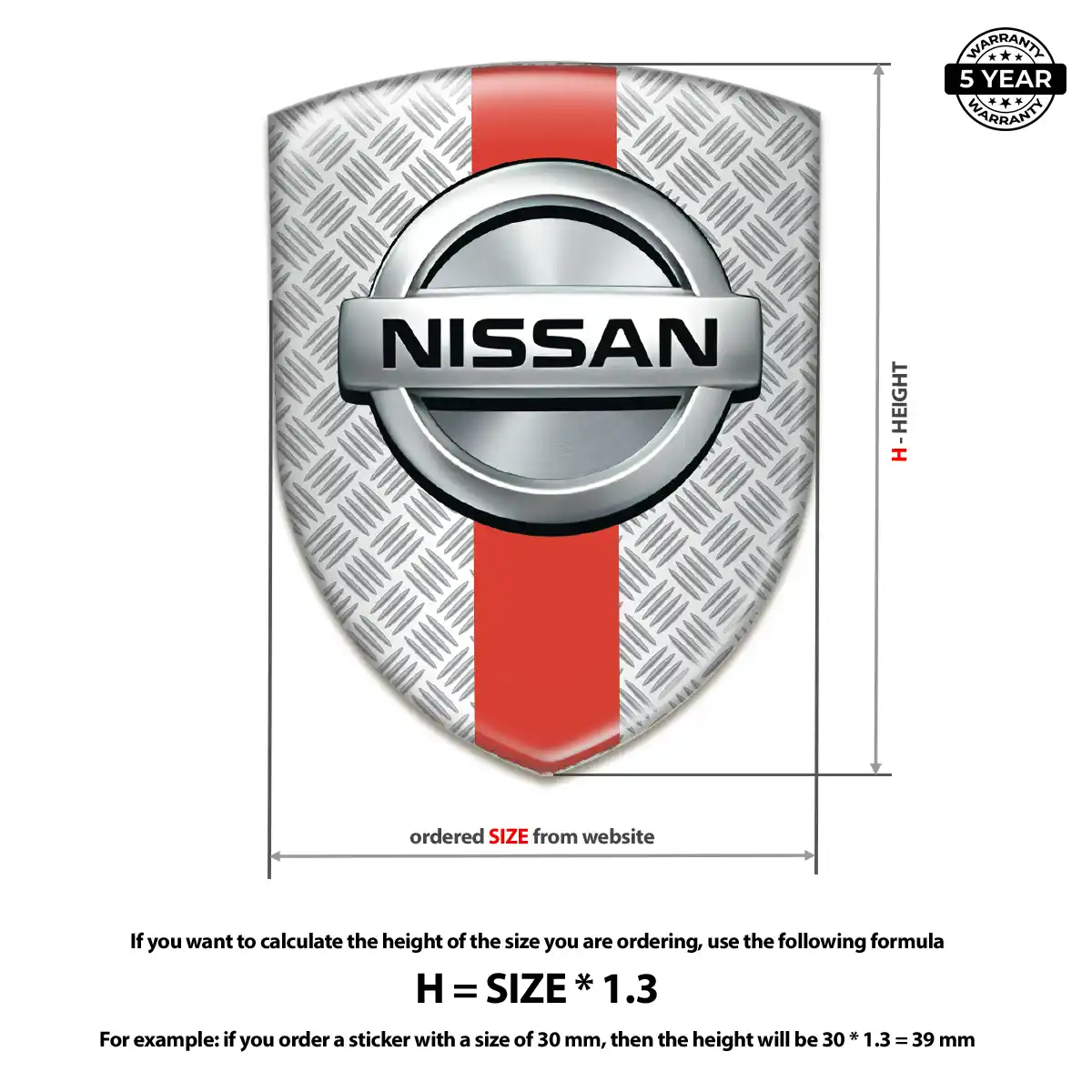 Nissan Resin Badge Sticker Street Tuning