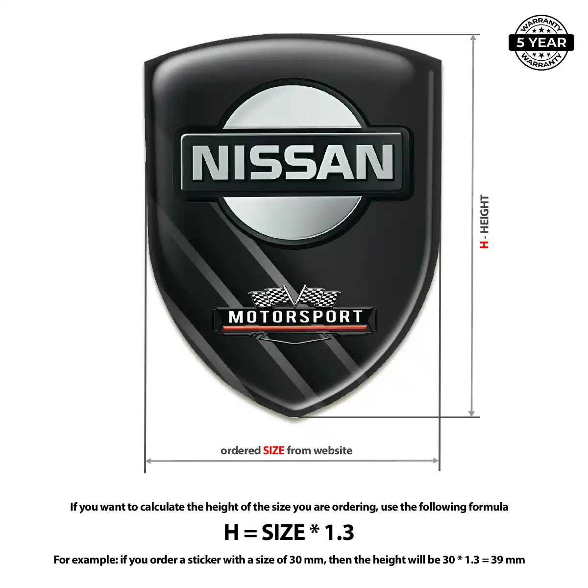 Nissan Resin Badge Sticker Superior Craft
