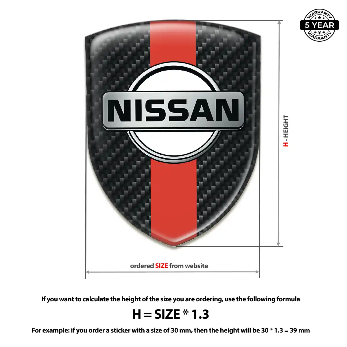 Nissan Resin Domed Sticker Cabin Style