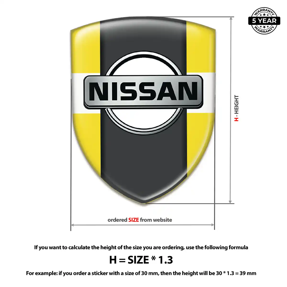 Nissan Resin Domed Sticker Deluxe Edition