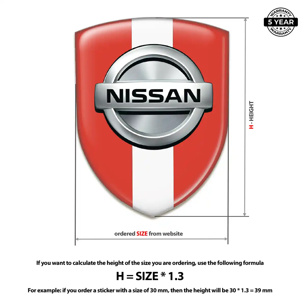Nissan Resin Domed Sticker Elite Edition
