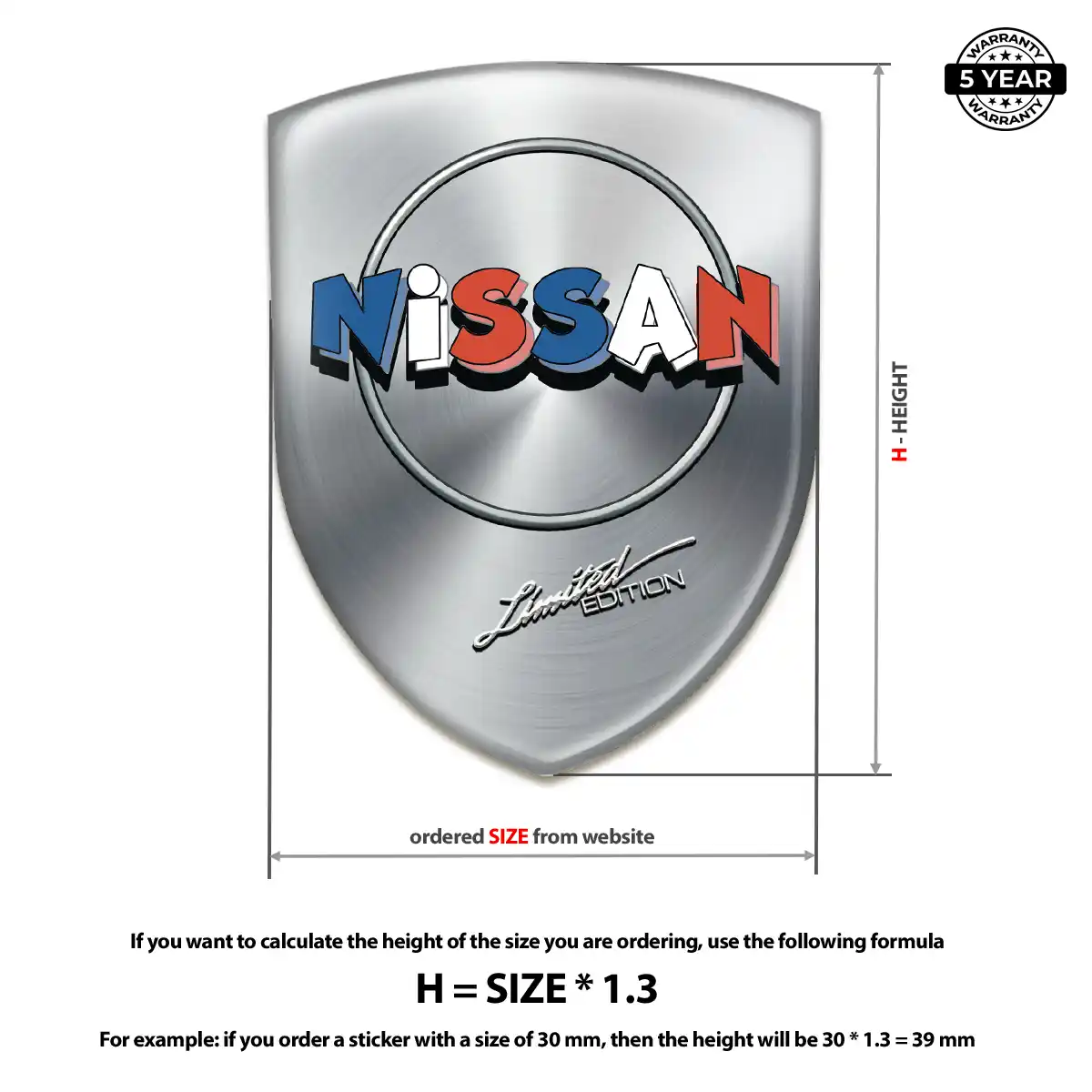 Nissan Resin Domed Sticker Exclusive Series